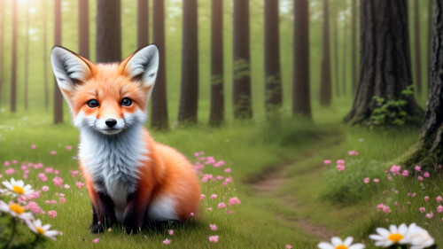cute fox ai art 3840x2160 11319