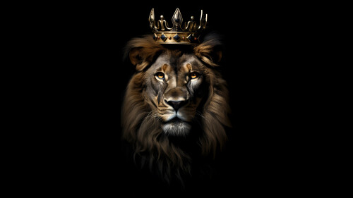 lion crown dark 7680x4320 13129